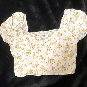 Floral Hollister Crop Top